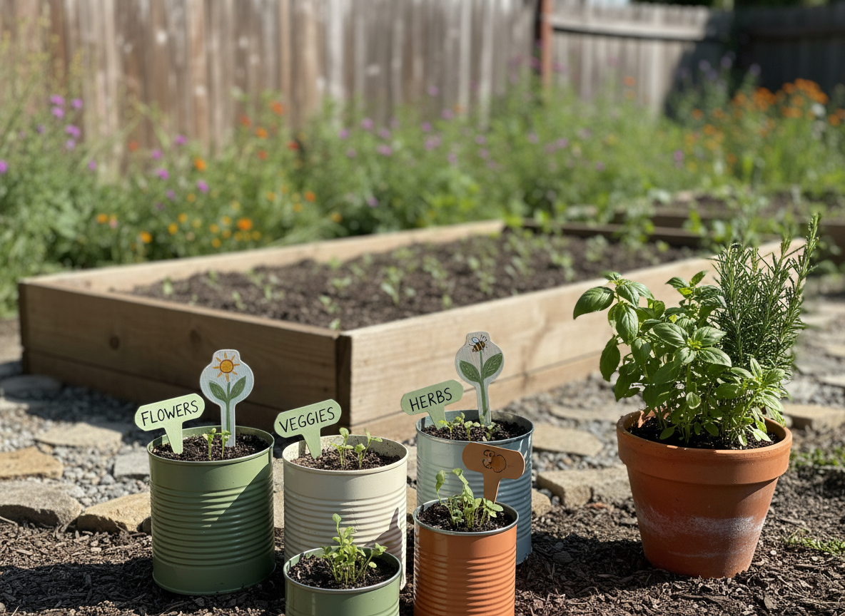 Garden and Outdoor category — lush greenery and potted plants in a garden setting